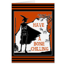Deseándole un hueso que enfría Halloween Tarjetas