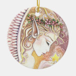 Desear el ornamento del ángel de la estrella adornos de navidad