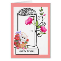 DESEO FELIZ DE DIWALI TARJETA