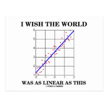 Deseo que el mundo fuera tan linear como esto (los tarjeta postal