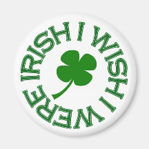 Deseo que fuera irlandés (el verde) imán para frigorifico