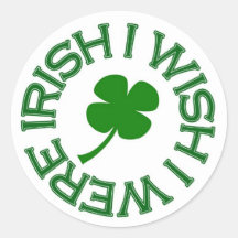 Deseo que fuera irlandés (el verde) pegatina