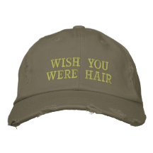 Deseo usted era PELO Gorras De Béisbol Bordadas