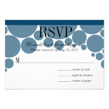Desfile RSVP del lunar azul marino Invitación Personalizada
