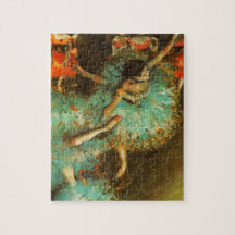 Desgasifique al impresionista verde del ballet del puzzle