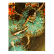 Desgasifique al impresionista verde del ballet del tarjetas postales