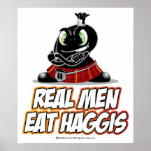 Desgaste de hombres real Haggis Posters