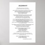 Desiderátums blancos posters