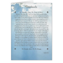 DESIDERÁTUMS Card=Clouds Felicitacion