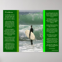 DESIDERÁTUMS que practican surf los posters de la 