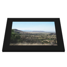 Desierto-Paisaje del oeste de Tejas Lona Envuelta Para Galerías