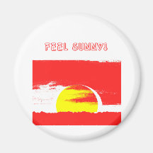 Design "FEEL SUNNY!" Sunset Fine Art  Motiv Magnets