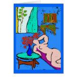 Desnudo de Matisse con el Dachshund 2 Felicitaciones