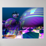 Desorden cósmico del poster del arte abstracto