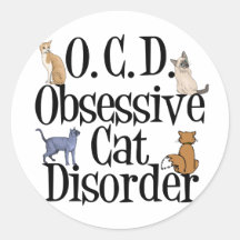 Desorden obsesivo del gato pegatina