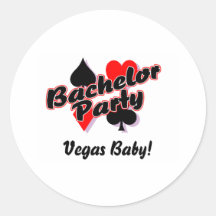 Despedida de soltero de Vegas Etiqueta Redonda