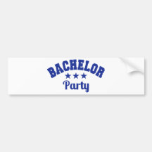 Despedida de soltero etiqueta de parachoque