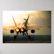 Despegue del dispositivo de poscombustión del port posters