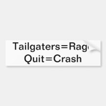 Desplome de Tailgaters=Rage Quit= Pegatina De Parachoque