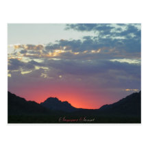 Después de la puesta del sol de la lluvia tarjetas postales