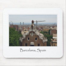 Destino del turista de Barcelona España Parc Guell Alfombrillas De Ratones