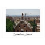 Destino del turista de Barcelona España Parc Guell Tarjeta Postal