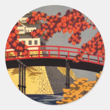 Destino: Pegatinas del poster del viaje de Japón
