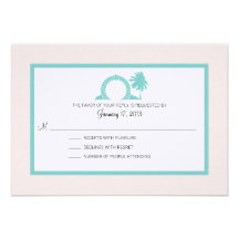 Destino RSVP del boda de Bermudas Moongate Invitaciones Personalizada
