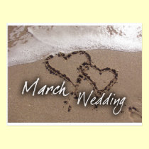 Destino Weddin de la playa de marzo… - Modificado  tarjetas postales