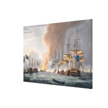 Destrucción de la flota danesa antes de Copenhague Lona Estirada Galerias