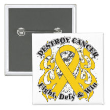 Destruya al cáncer de la niñez pin