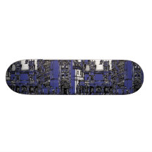 Detalle arquitectónico azul de la tinta patines personalizados