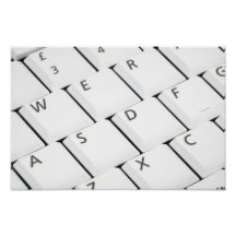 Detalle blanco del teclado fotografía  