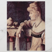 Detalle de dos señoras de Carpaccio Vittore Tarjetón