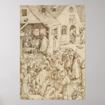 Detalle de la caridad que dibuja Bruegel la ancian Impresiones