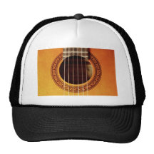 Detalle de la guitarra acústica gorros  