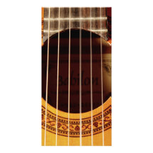 Detalle de la guitarra acústica tarjeta fotográfica