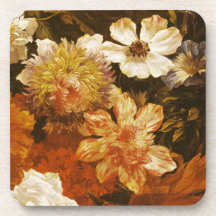 Detalle de las flores (aceite en lona) posavaso
