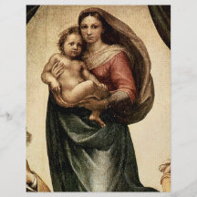 Detalle de Raphael "Sistine Madonna" (circa 1513) Tarjetones