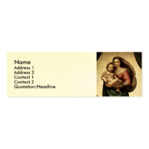 Detalle de Raphael "Sistine Madonna" (circa 1513) Plantillas De Tarjeta De Negocio