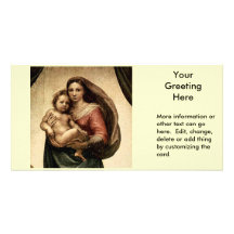 Detalle de Raphael "Sistine Madonna" (circa 1513) Tarjeta Fotográfica
