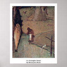 Detalle de St Christopher de Hieronymus Bosch Poster