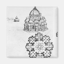 Detalle de una iglesia centralizada, c.1488 imanes  