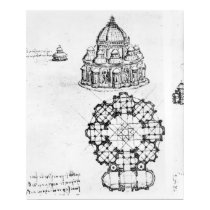 Detalle de una iglesia centralizada, c.1488 posters