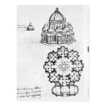 Detalle de una iglesia centralizada, c.1488 tarjetas postales