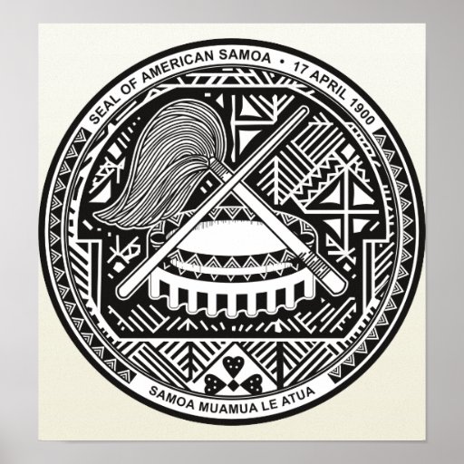 Detalle del escudo de armas de American Samoa Poster