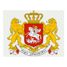 Detalle del escudo de armas de Georgia Tarjeta Postal