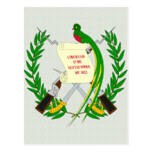 Detalle del escudo de armas de Guatemala Postales