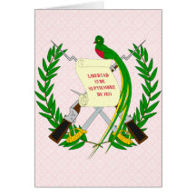 Detalle del escudo de armas de Guatemala Felicitación