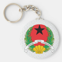Detalle del escudo de armas de Guinea-Bissau Llaveros